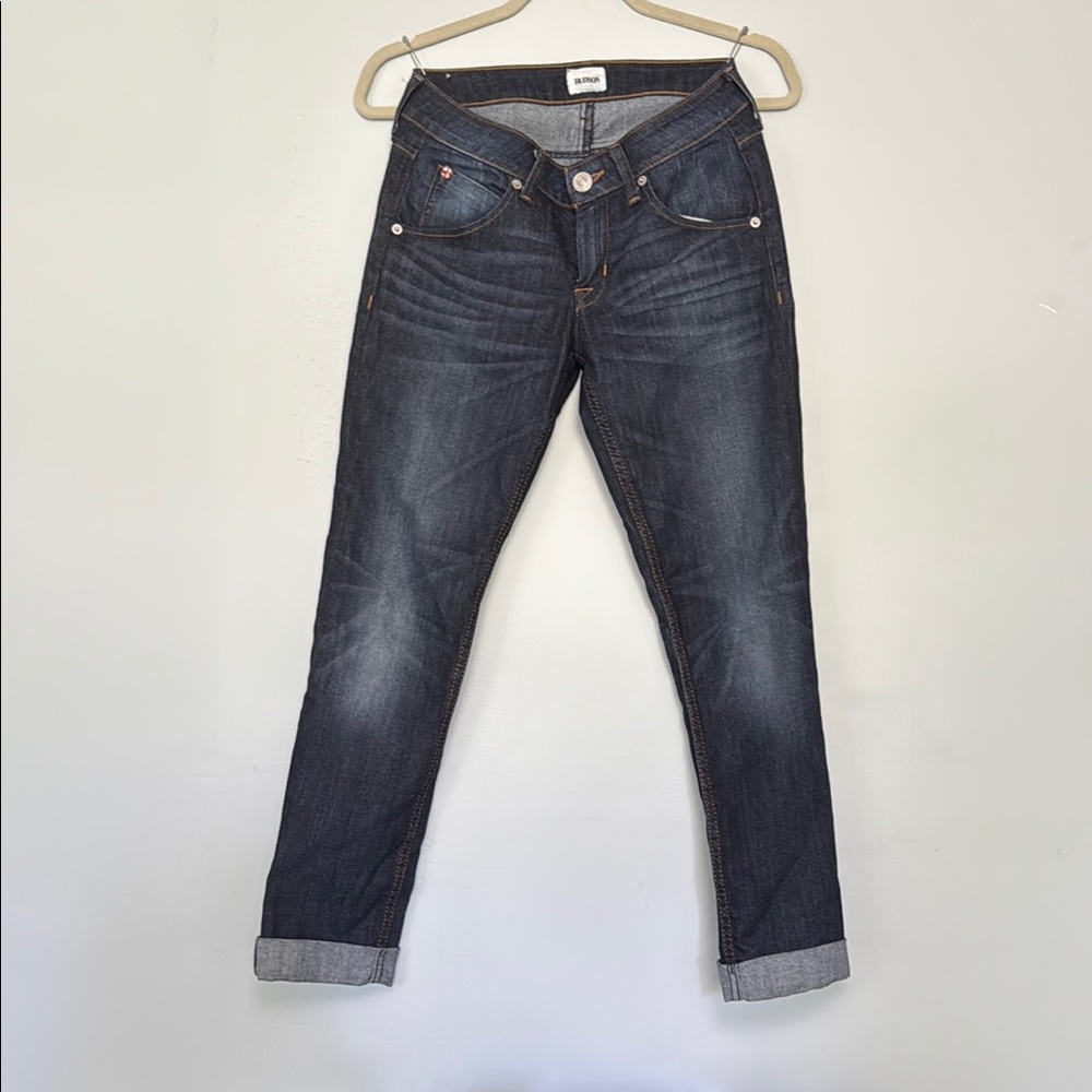 Hudson Jeans Blue Ankle Cropped Denim